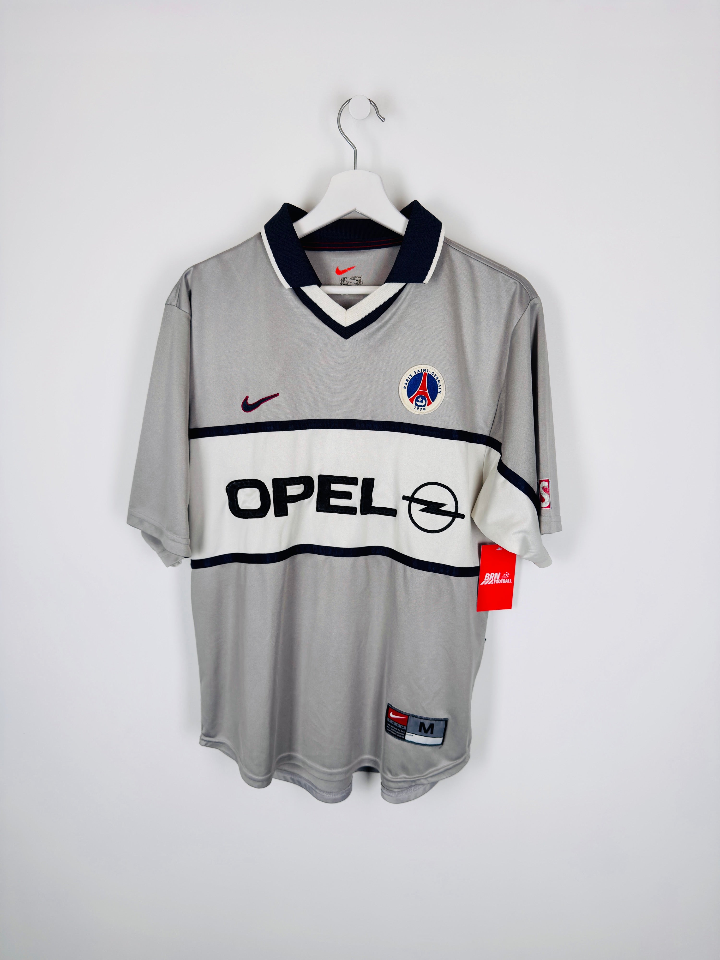 PSG 1999/2000 AWAY OPEL FOOTBALL SHIRT (M)