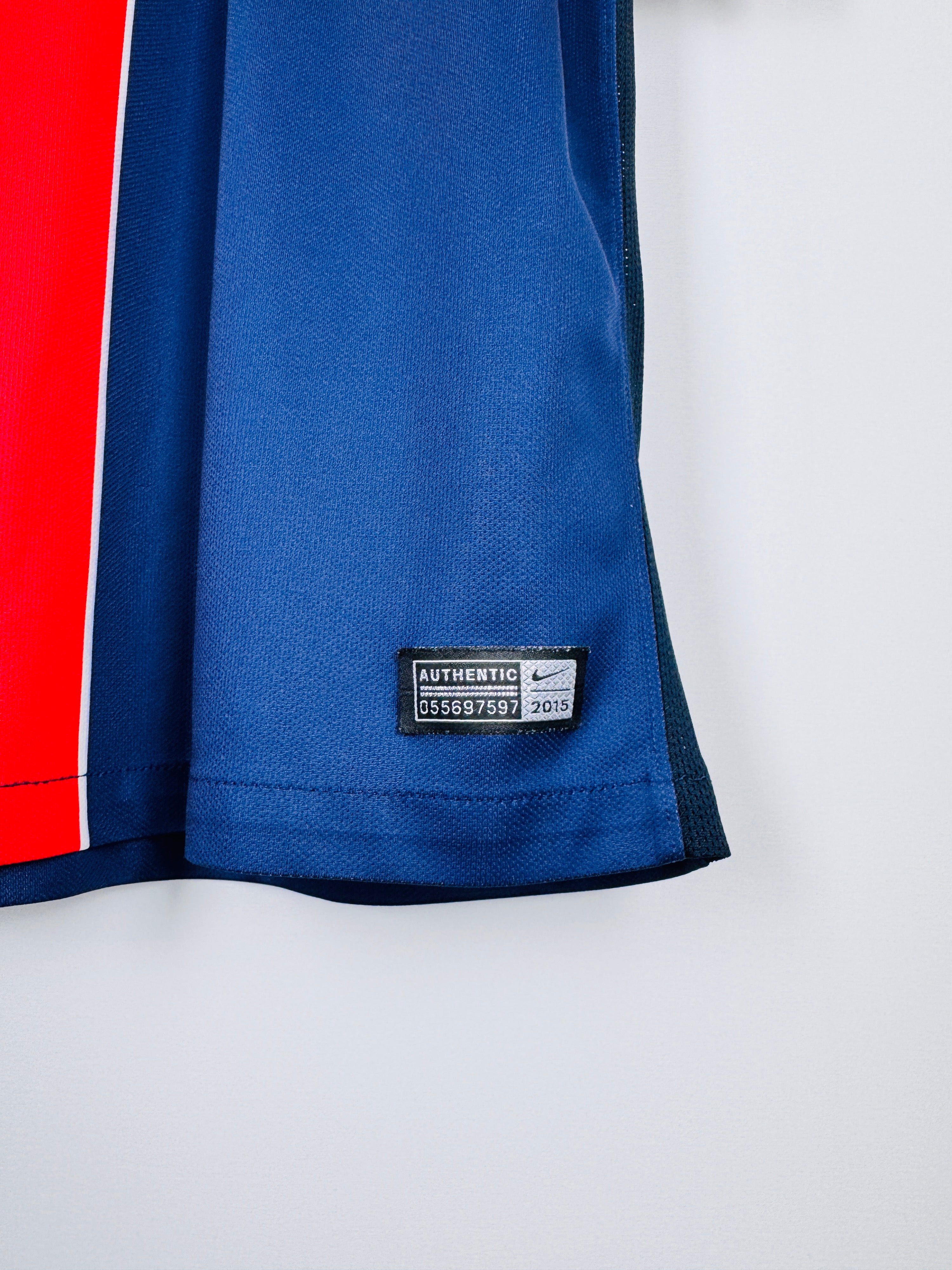 PSG 2015/2016 HOME FOOTBALL JERSEY - T.SILVA #2 (M)