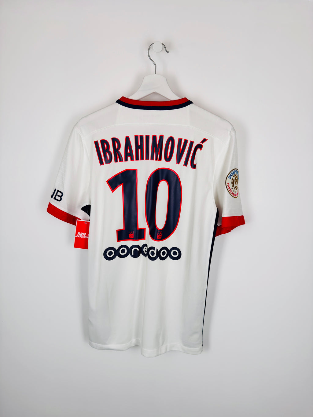 PSG 2015/2016 AWAY FOOTBALL SHIRT - IBRAHIMOVIC #10 (S)