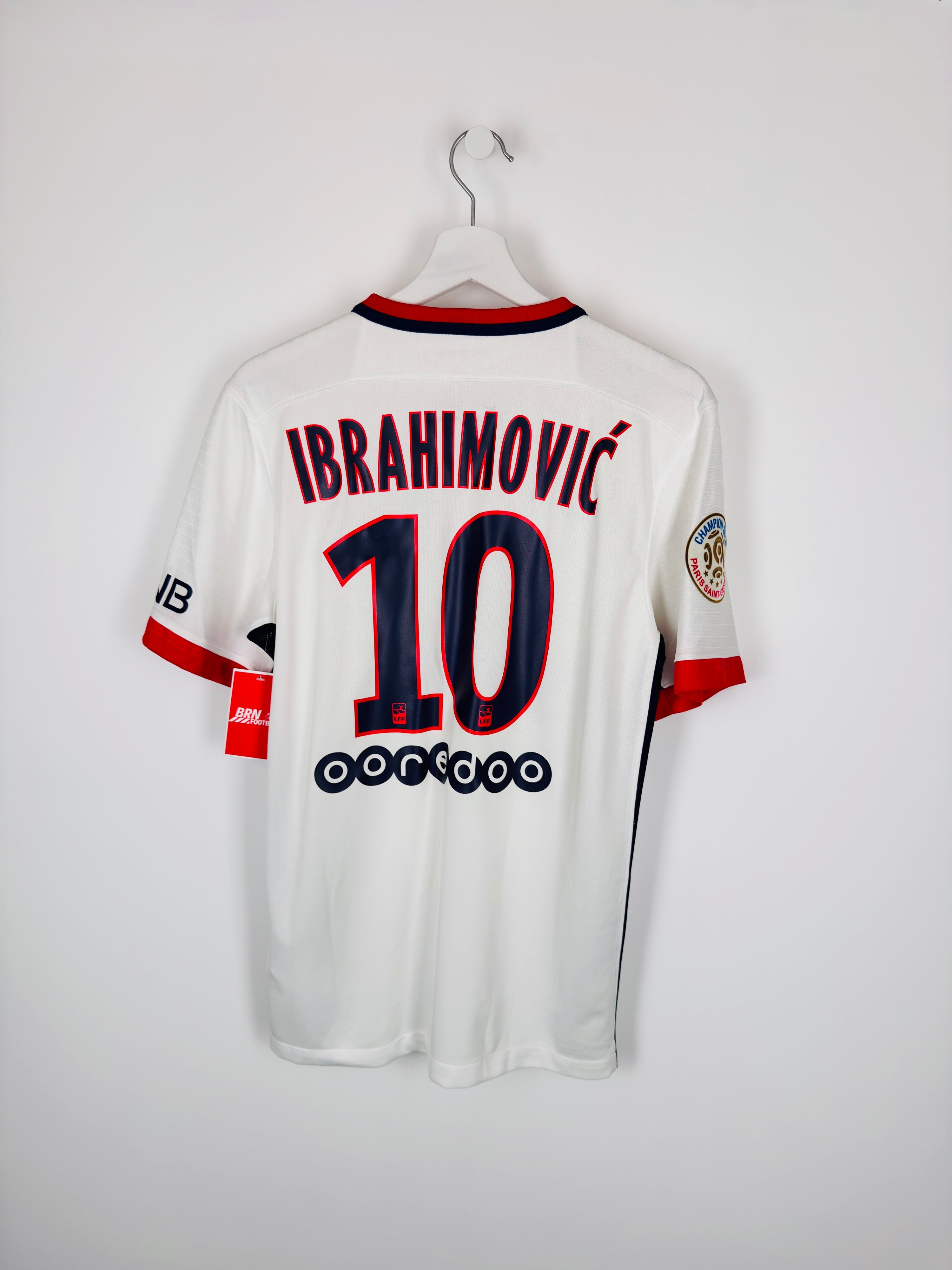 PSG 2015/2016 AWAY FOOTBALL SHIRT - IBRAHIMOVIC #10 (S)