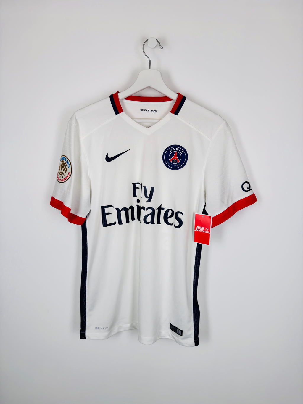 PSG 2015/2016 AWAY FOOTBALL SHIRT - IBRAHIMOVIC #10 (S)