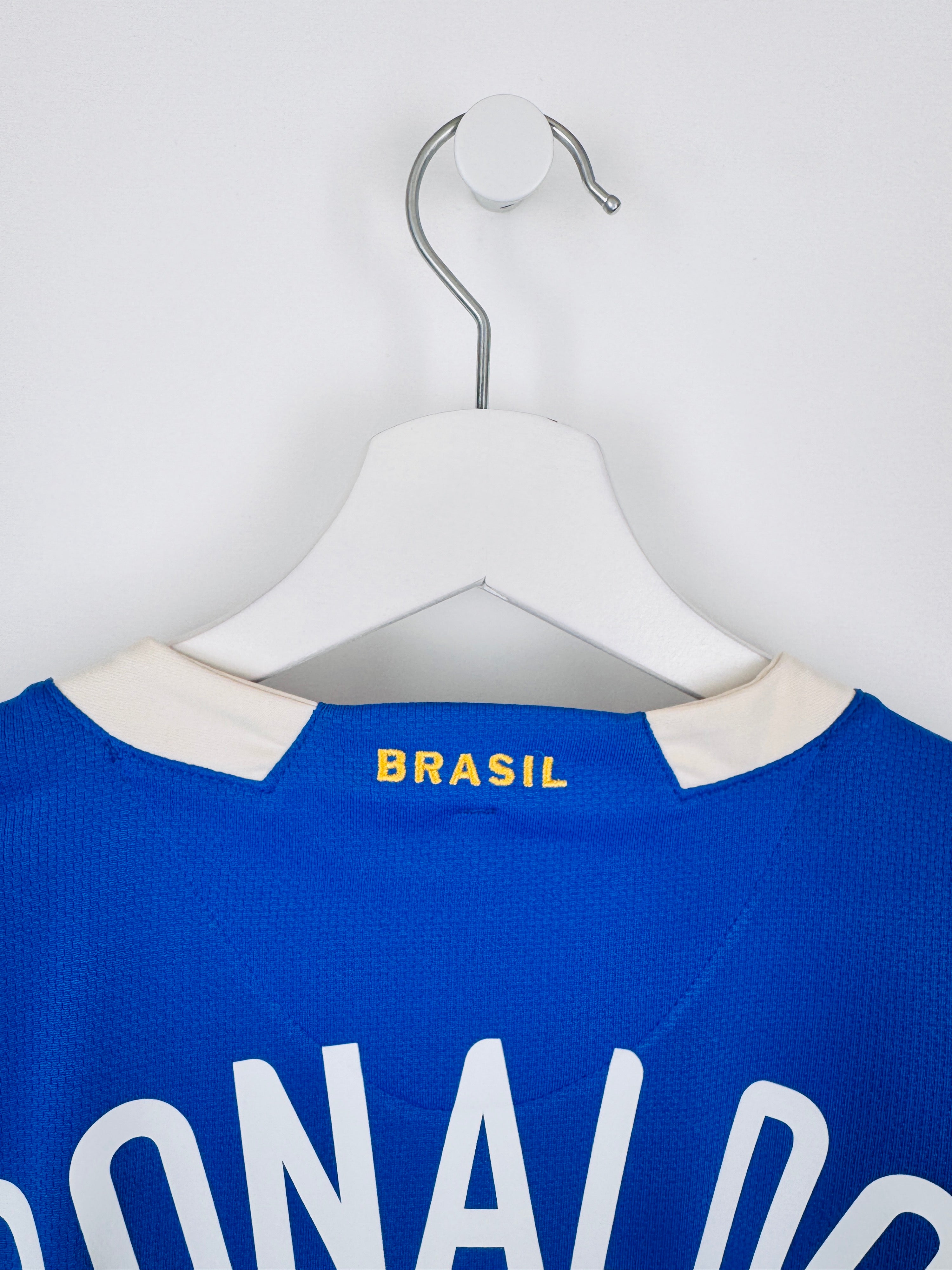 BRAZIL 2006 AWAY FOOTBALL SHIRT - RONALDO #9 (S)