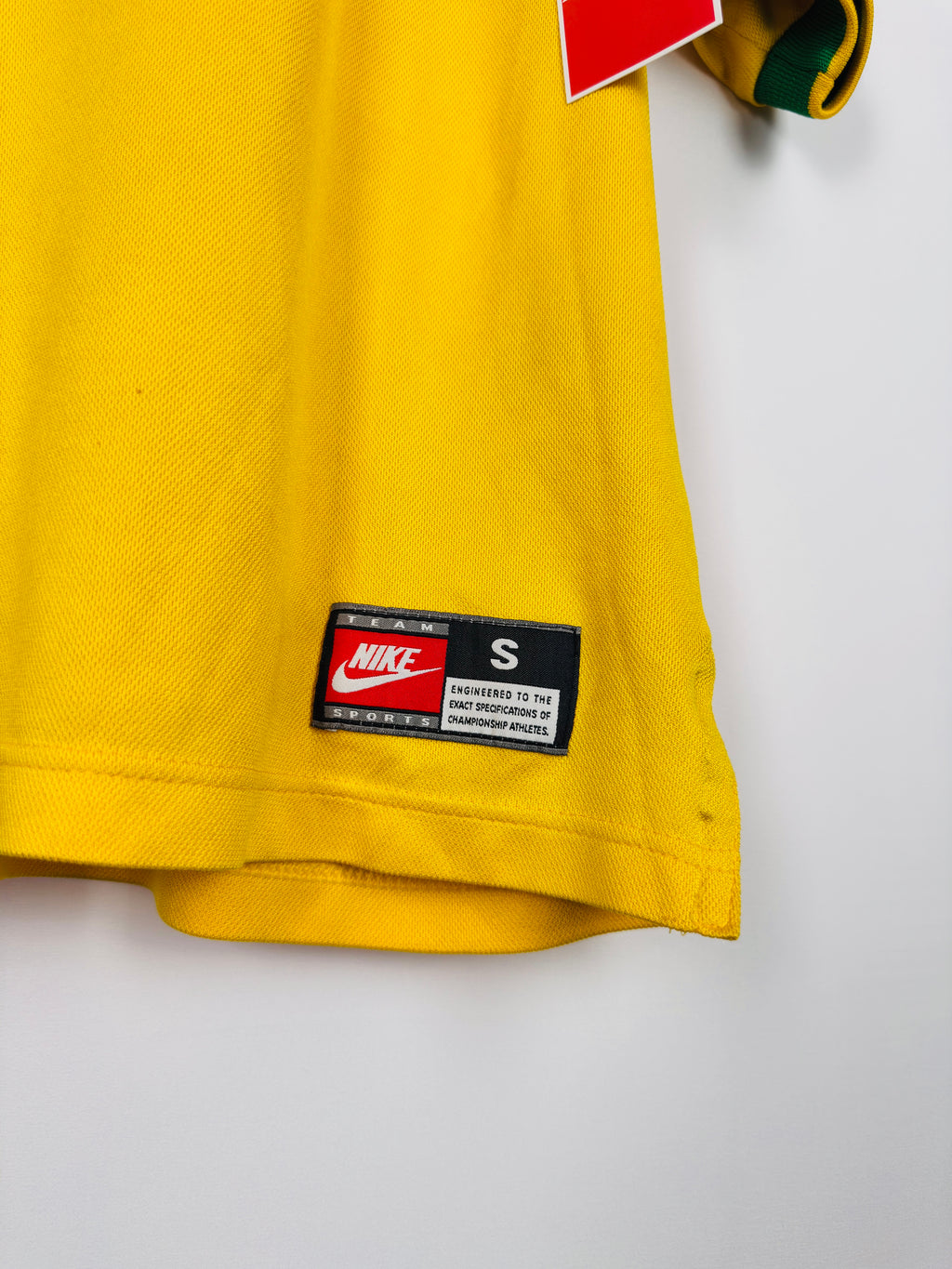 BRAZIL 1998 HOME FOOTBALL JERSEY - RONALDO #9 (S)