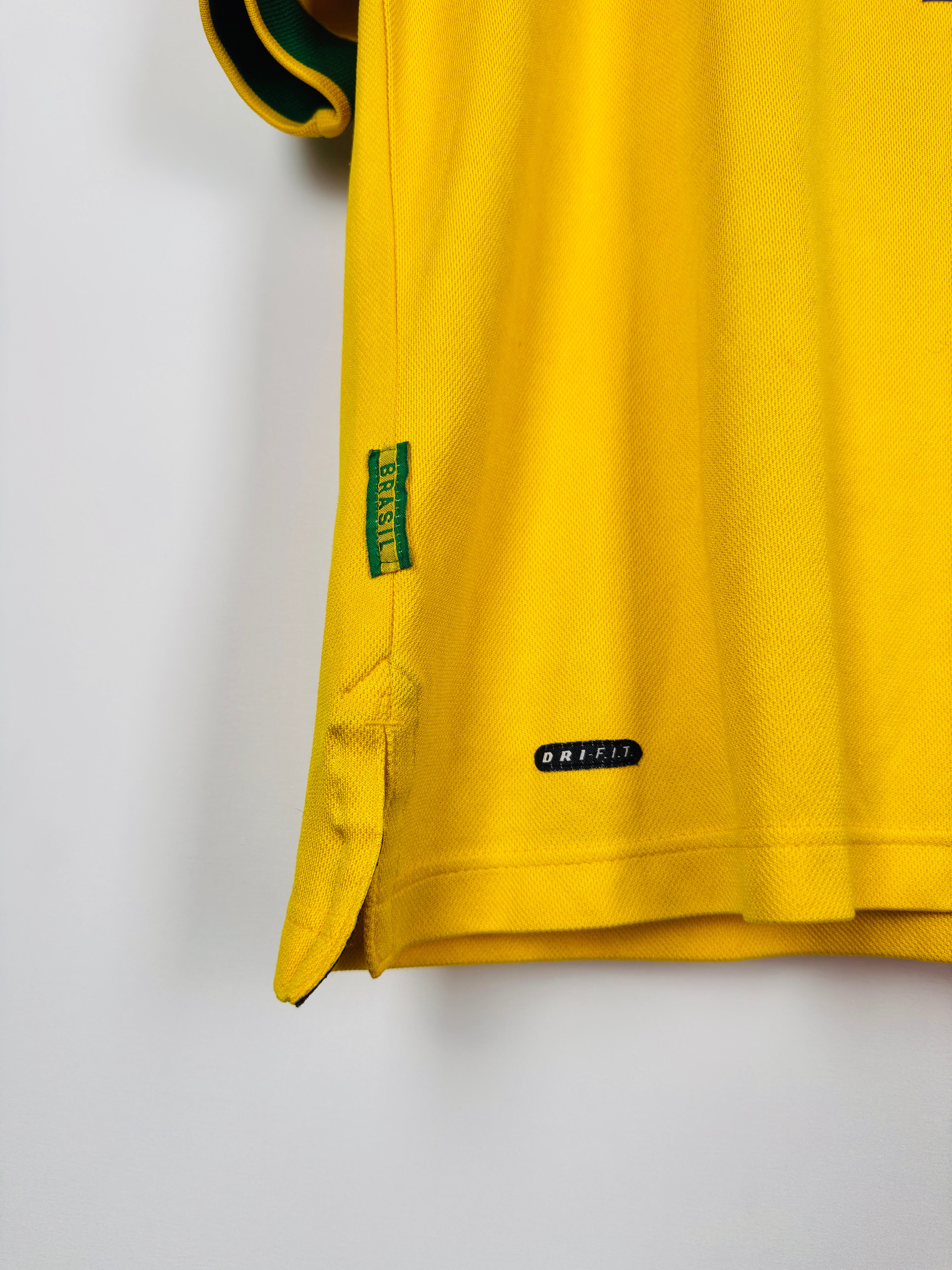BRAZIL 1998 HOME FOOTBALL JERSEY - RONALDO #9 (S)