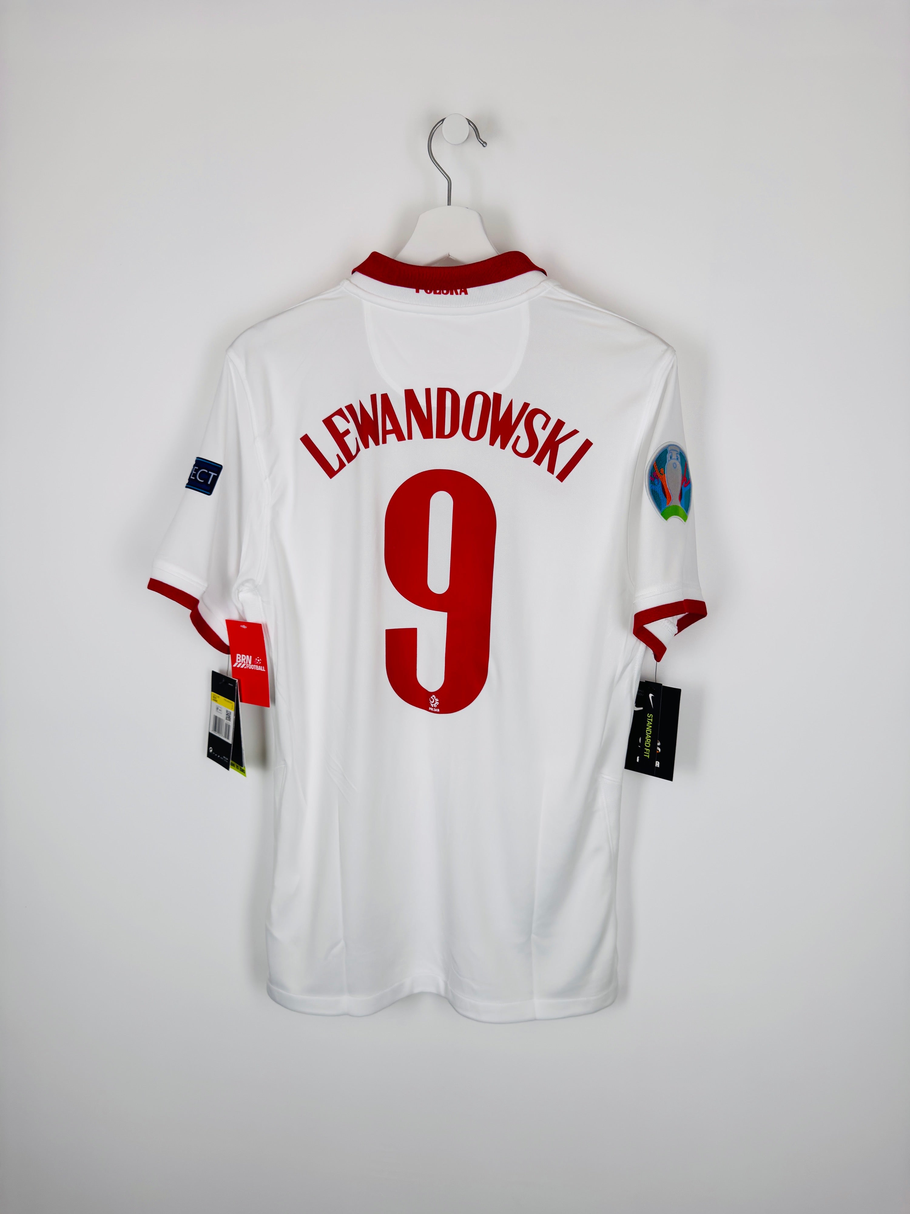 POLAND 2020 HOME FOOTBALL SHIRT NEW - LEWANDOWSKI #9 (S)