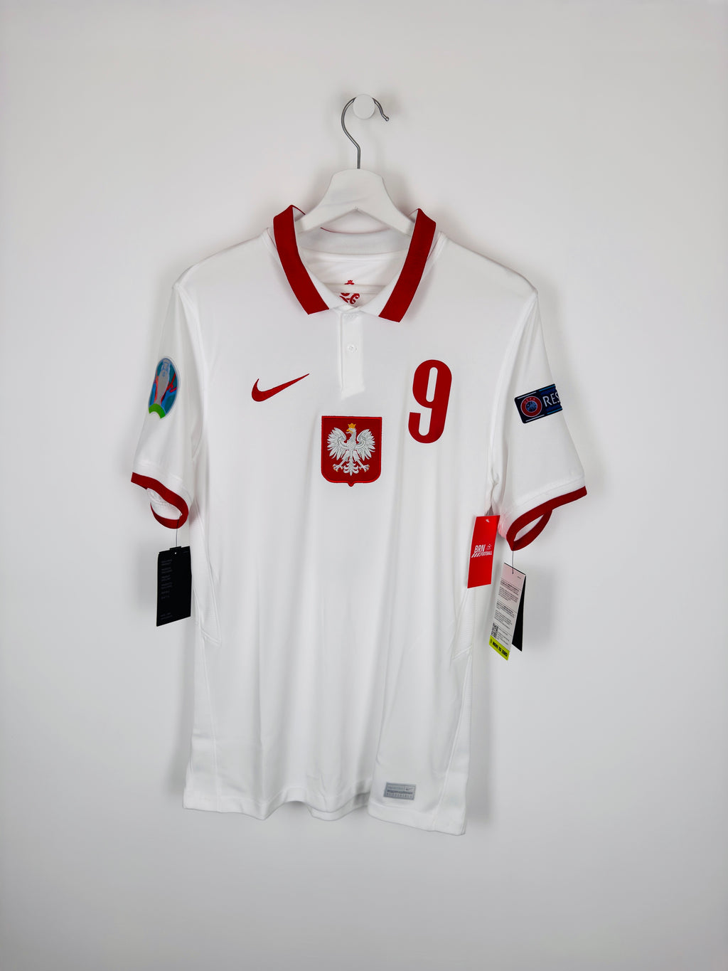POLAND 2020 HOME FOOTBALL SHIRT NEW - LEWANDOWSKI #9 (S)