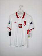 POLAND 2020 HOME FOOTBALL SHIRT NEW - LEWANDOWSKI #9 (S)