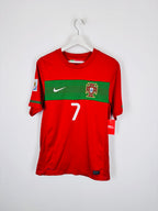PORTUGAL 2010 HOME FOOTBALL JERSEY - RONALDO #7 (S)