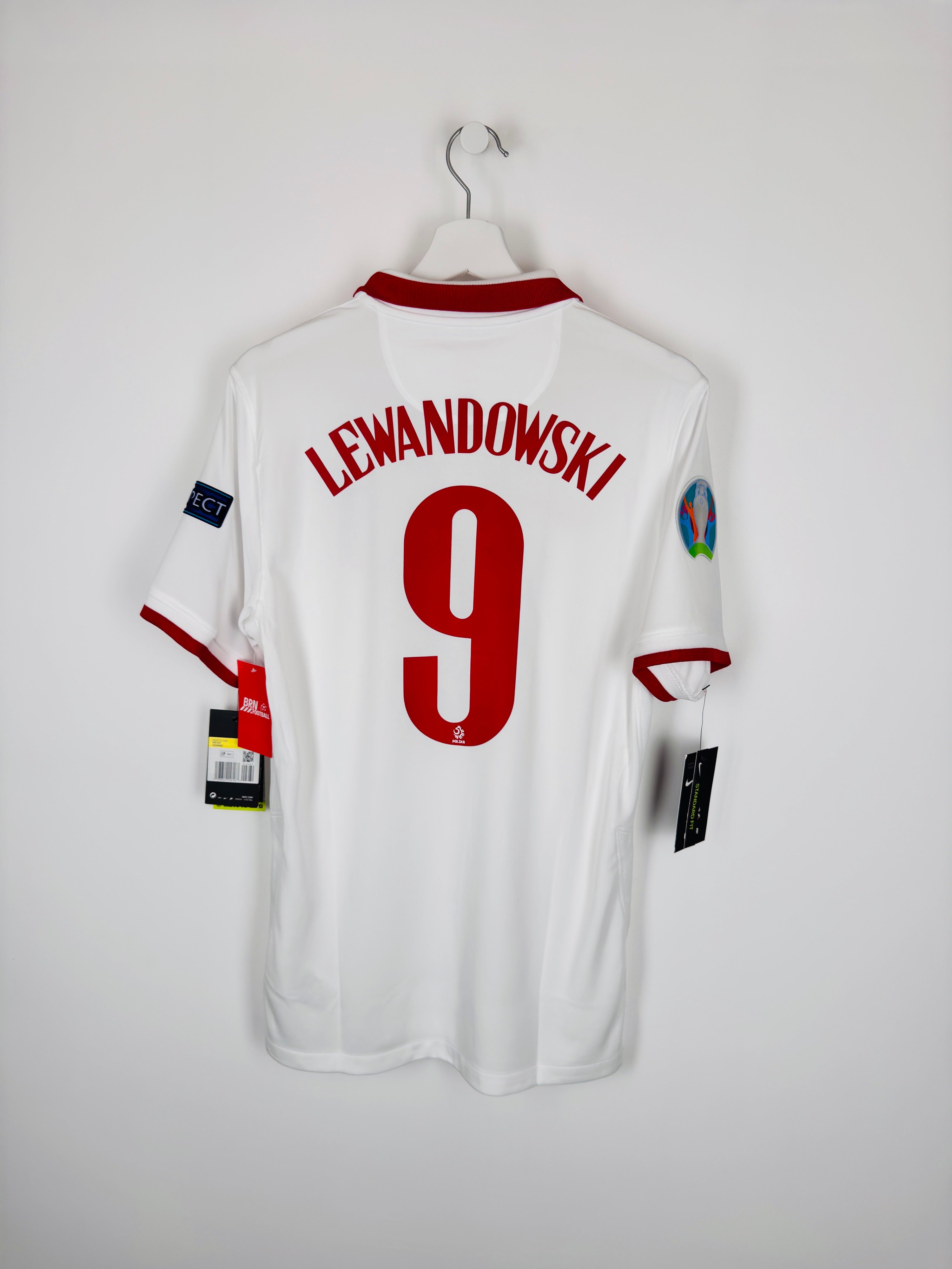 POLAND 2020 HOME FOOTBALL SHIRT NEW - LEWANDOWSKI #9 (S)