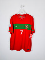 PORTUGAL 2010 HOME FOOTBALL JERSEY - RONALDO #7 (XL)