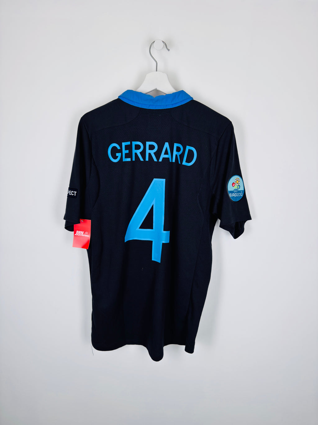 ENGLAND 2012 AWAY FOOTBALL SHIRT - GERRARD #4 (L)