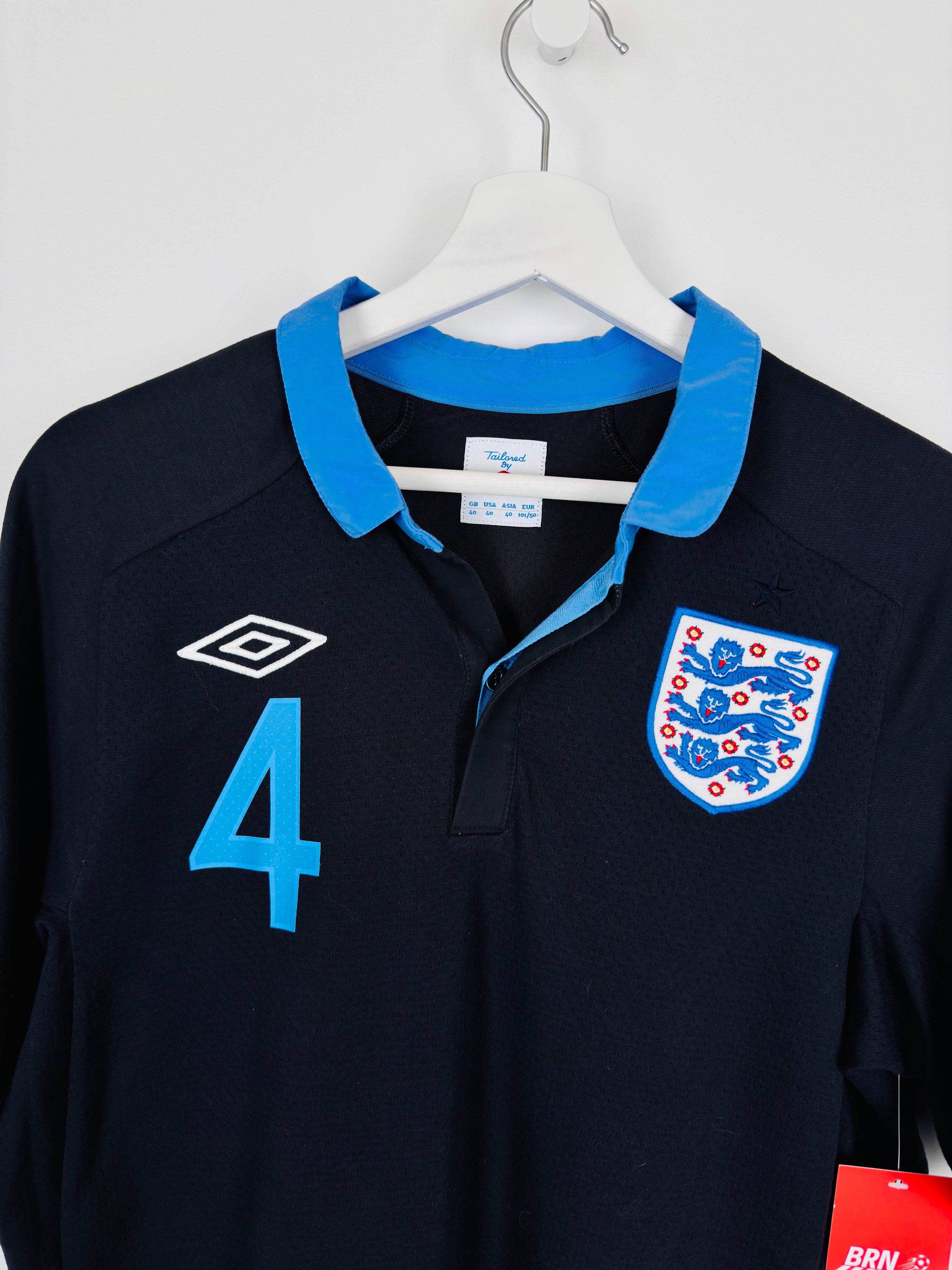 ENGLAND 2012 AWAY FOOTBALL SHIRT - GERRARD #4 (L)