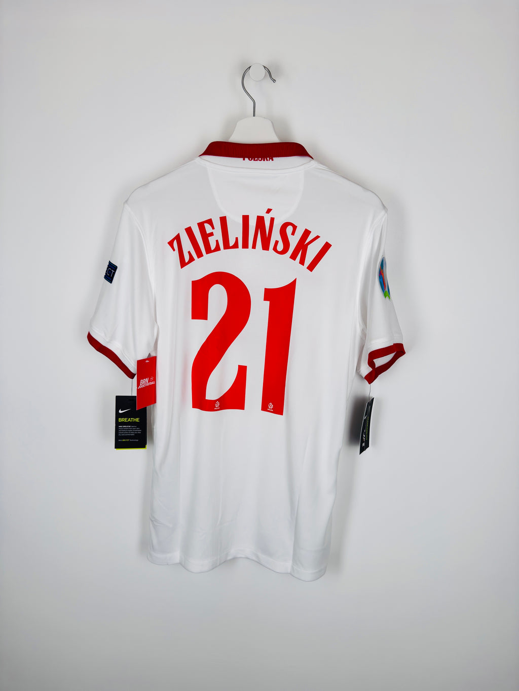 NEW POLAND 2020 HOME FOOTBALL SHIRT - ZIELINSKI #21 (S)