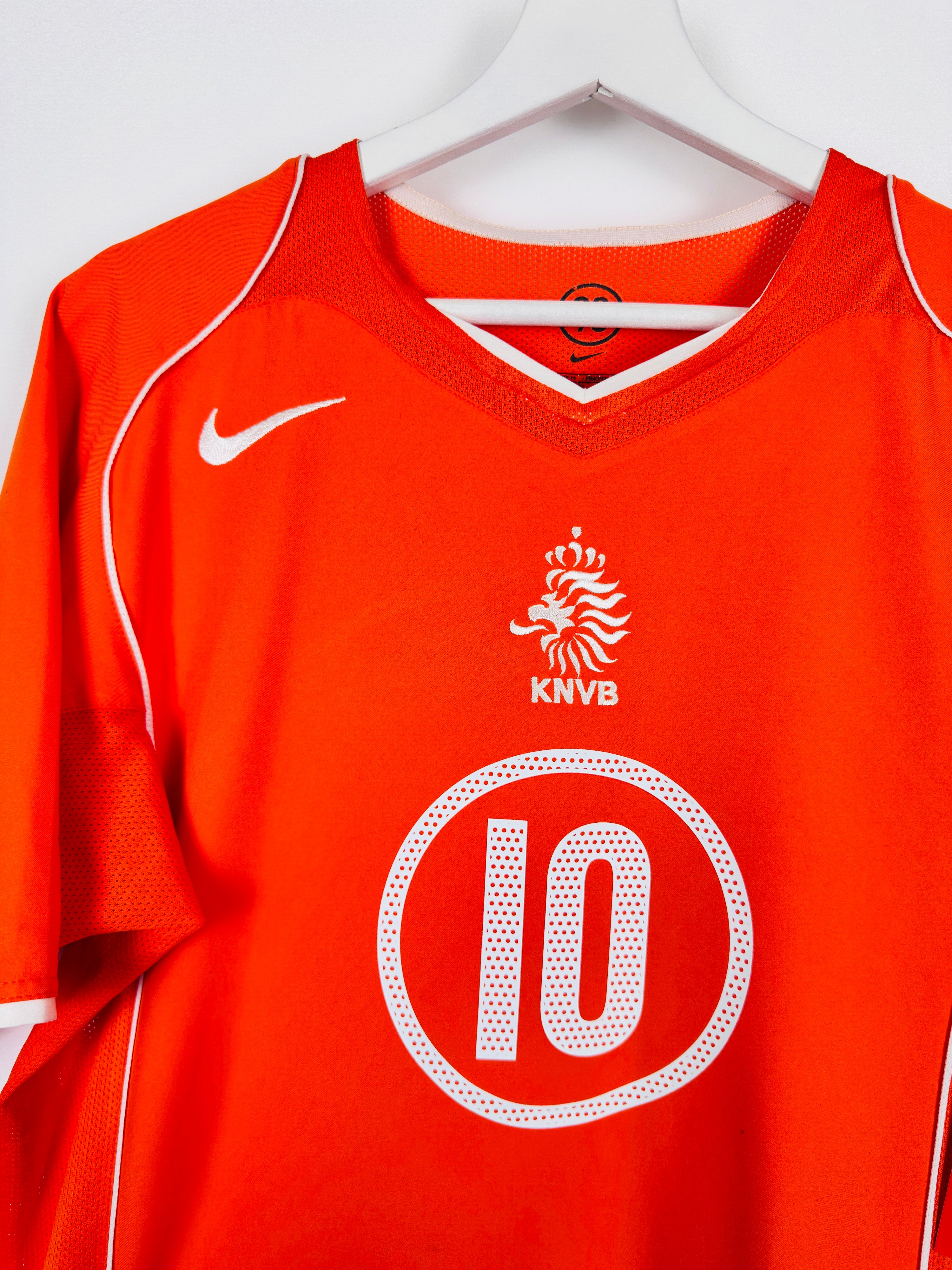 NETHERLANDS FOOTBALL JERSEY 2004/2006 HOME - V.NISTELROOY #10 (M)