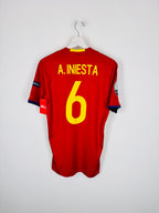 SPAIN 2016 HOME FOOTBALL JERSEY - INIESTA #6 (S)