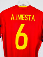 SPAIN 2016 HOME FOOTBALL JERSEY - INIESTA #6 (S)
