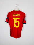 SPAIN 2016 HOME FOOTBALL JERSEY - RAMOS #15 (S)
