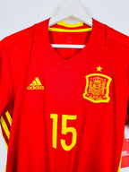 SPAIN 2016 HOME FOOTBALL JERSEY - RAMOS #15 (S)