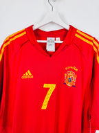 SPAIN 2004 HOME FOOTBALL SHIRT - RAUL #7 (XL)