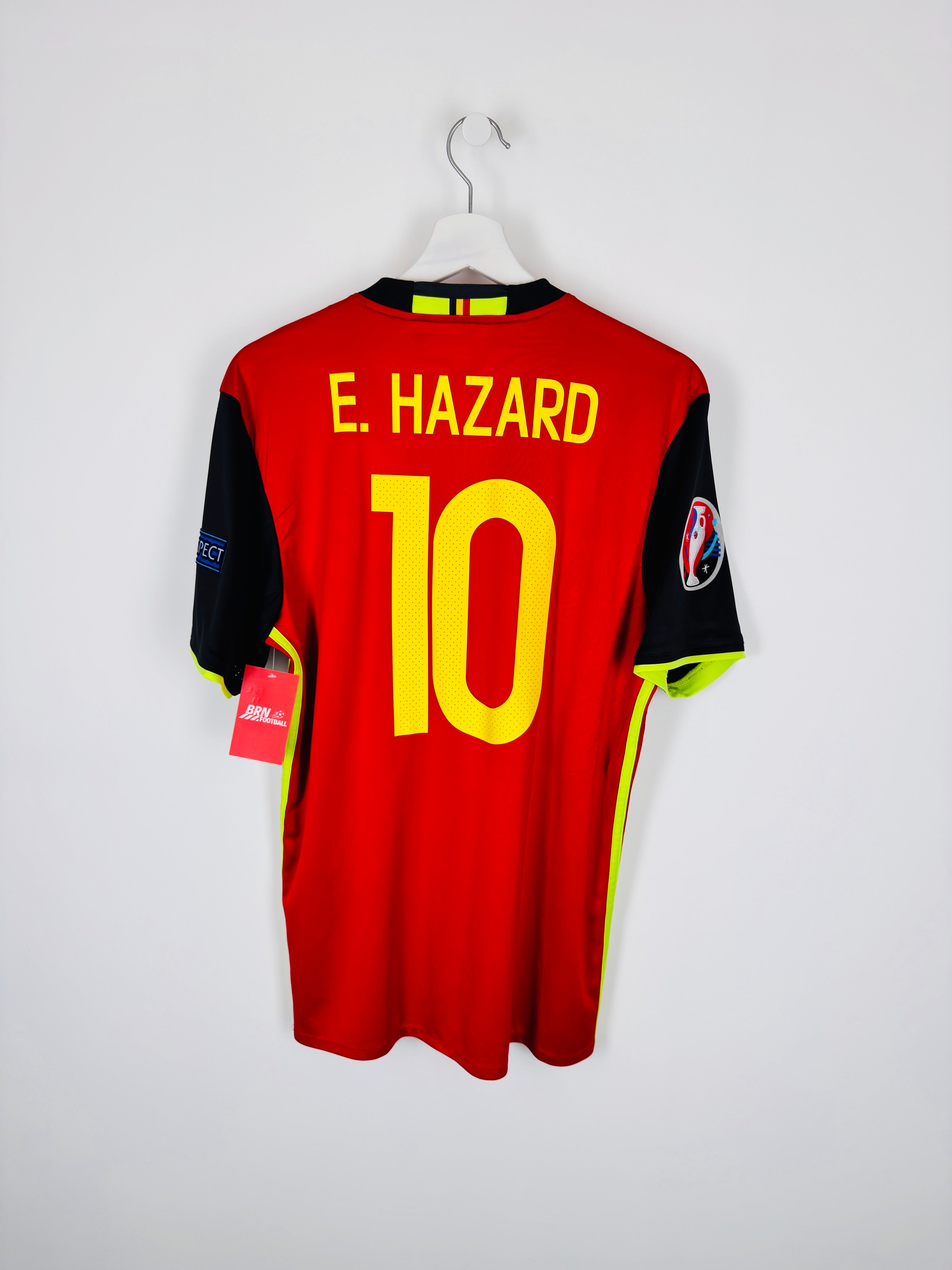 BELGIUM 2016 HOME FOOTBALL JERSEY - E.HAZARD #10 (M)