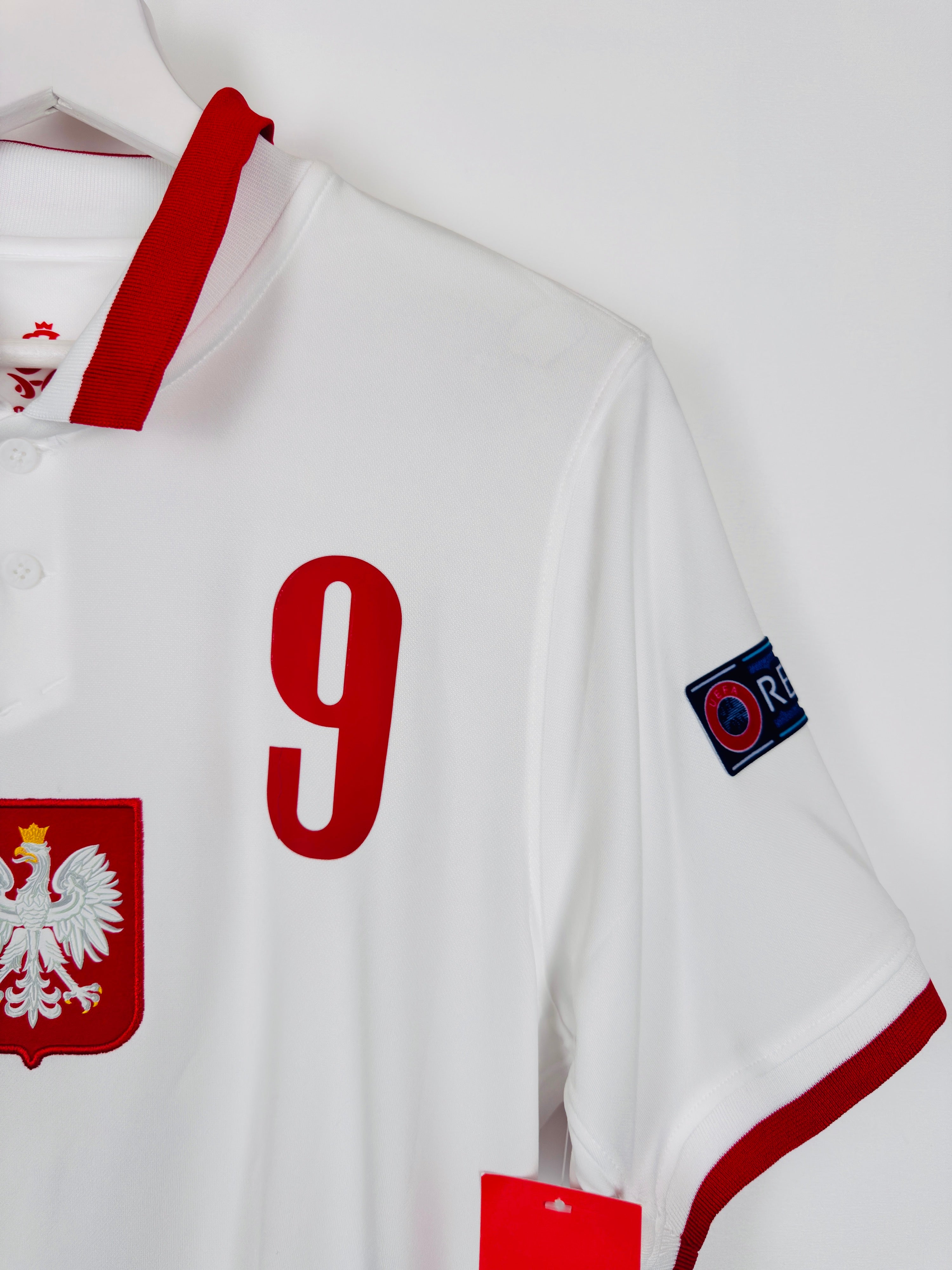 NEW POLAND 2020 HOME FOOTBALL JERSEY - LEWANDOWSKI #9 (S)