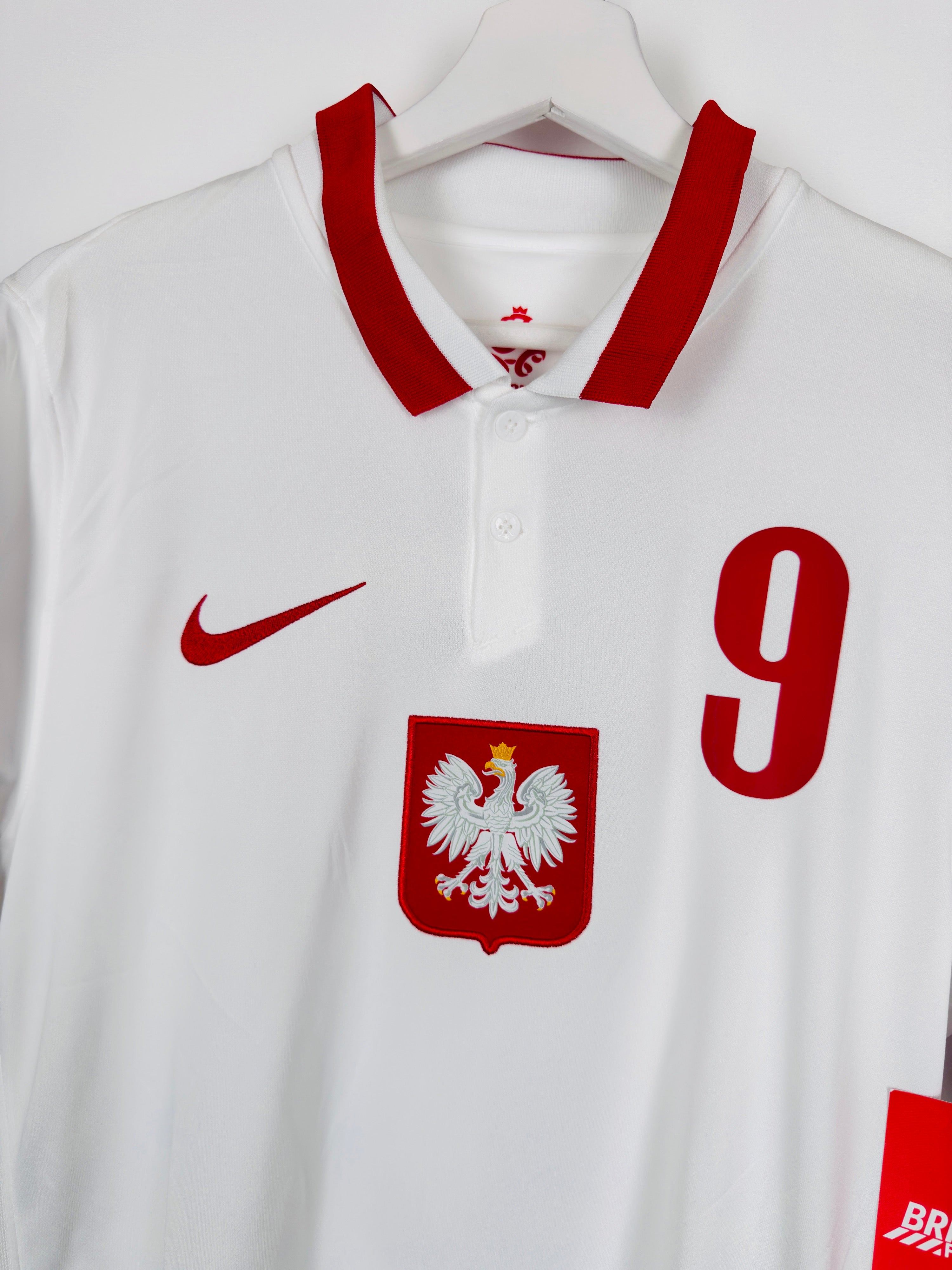 NEW POLAND 2020 HOME FOOTBALL JERSEY - LEWANDOWSKI #9 (S)