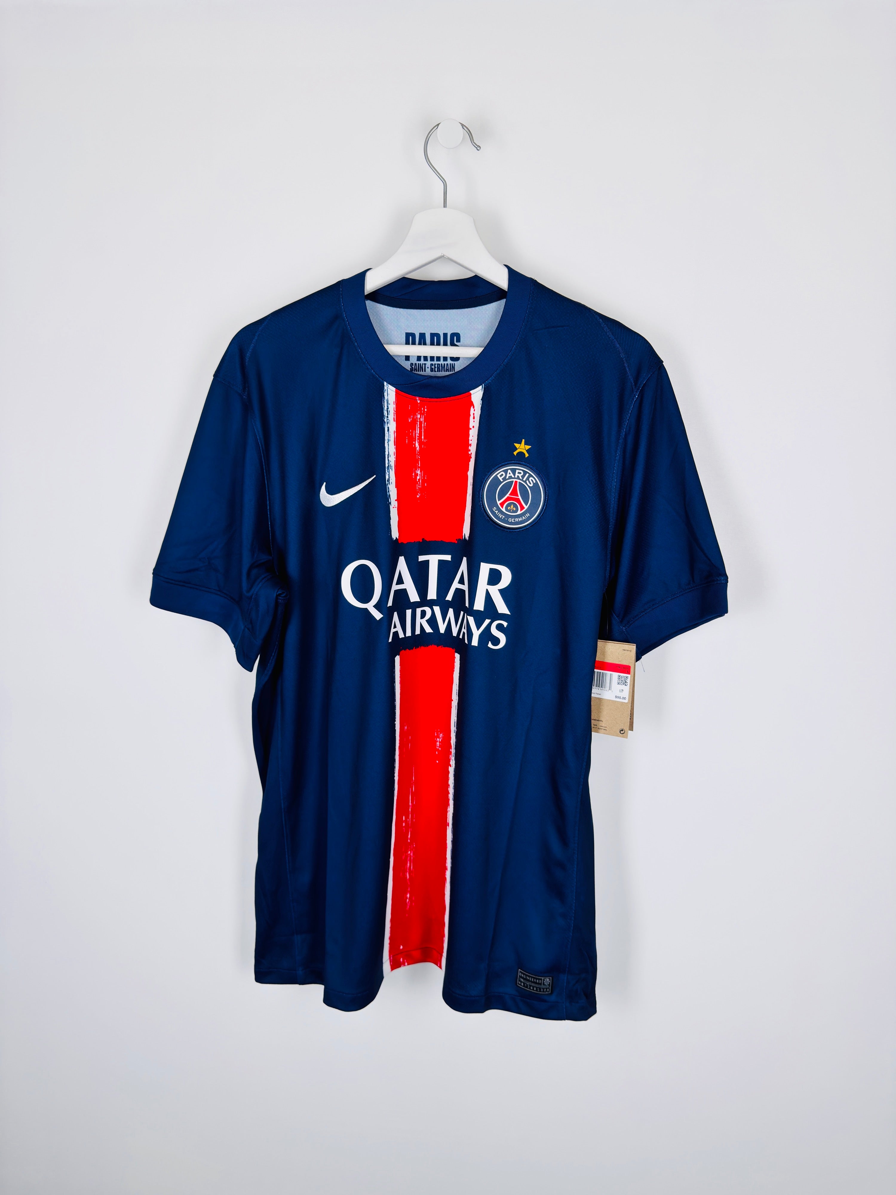 PSG FOOTBALL JERSEY 2024/2025 HOME - CHAMPIONS OF EUROPE 25 (L)