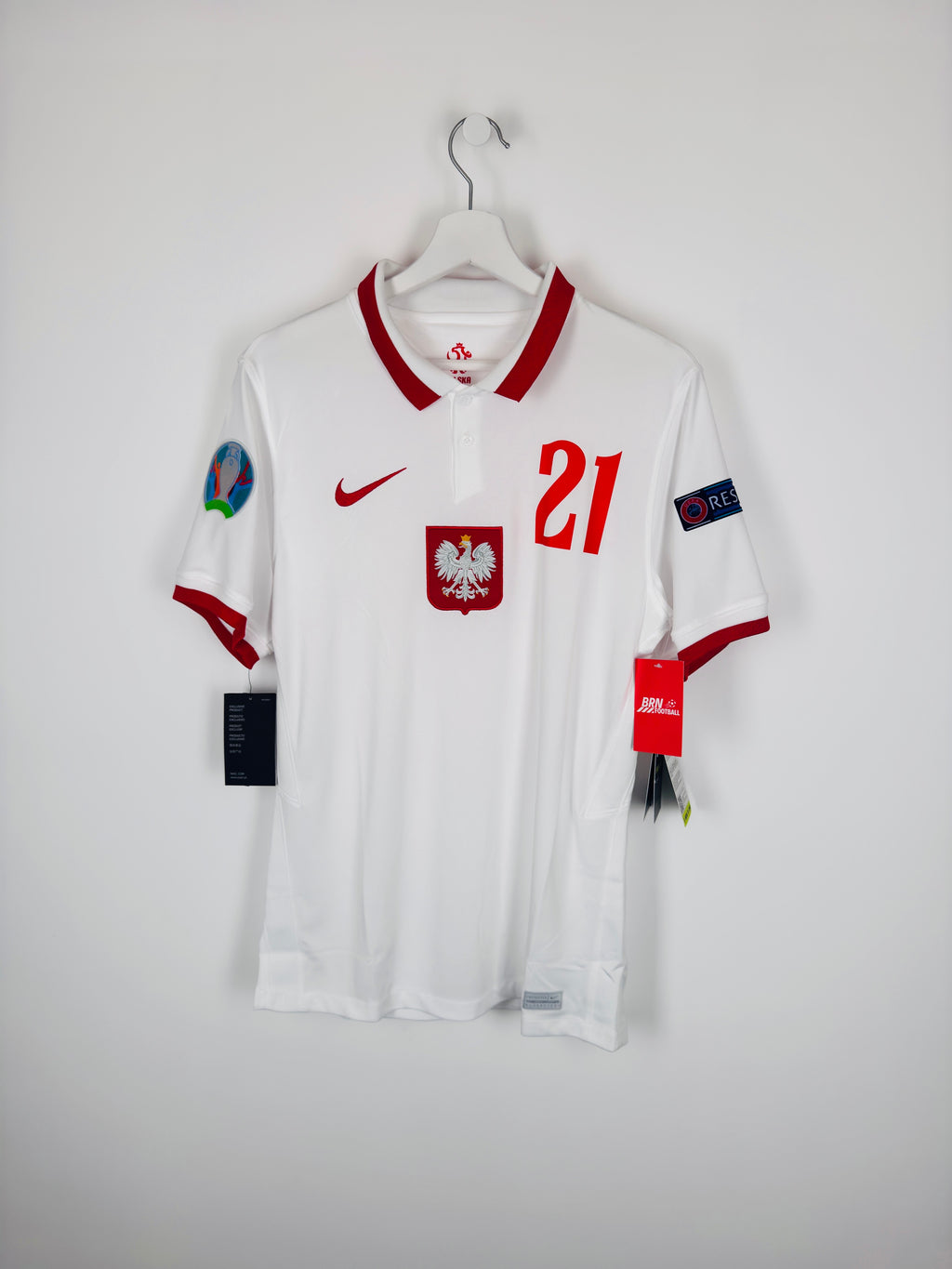 NEW POLAND 2020 HOME FOOTBALL SHIRT - ZIELINSKI #21 (S)
